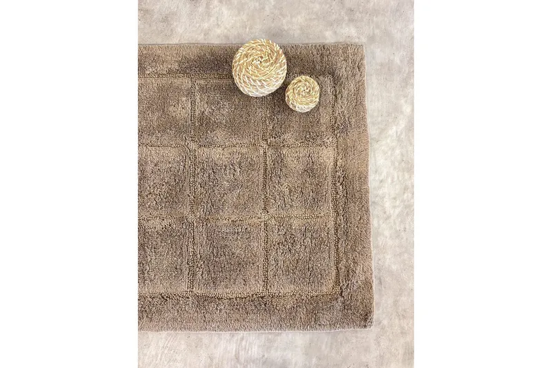 Badrumsmatta Square - 70x120 cm, Dark Linen - Hus & renovering - Kök & bad - Badrum - Badrumstillbehör - Badrumspall