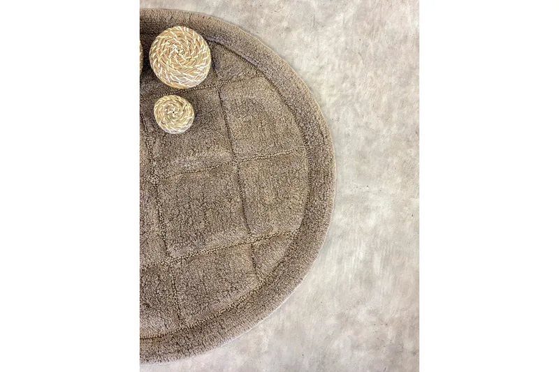 Badrumsmatta Square - 80x80 cm, Dark Linen - Textil & mattor - Mattor - Badrumsmatta