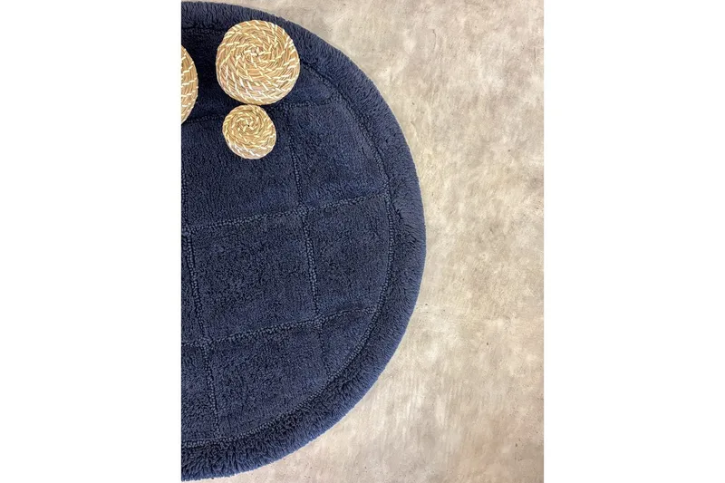 Badrumsmatta Square - 80x80 cm, Navy Blue - Hus & renovering - Kök & bad - Badrum - Badrumstillbehör - Badrumspall