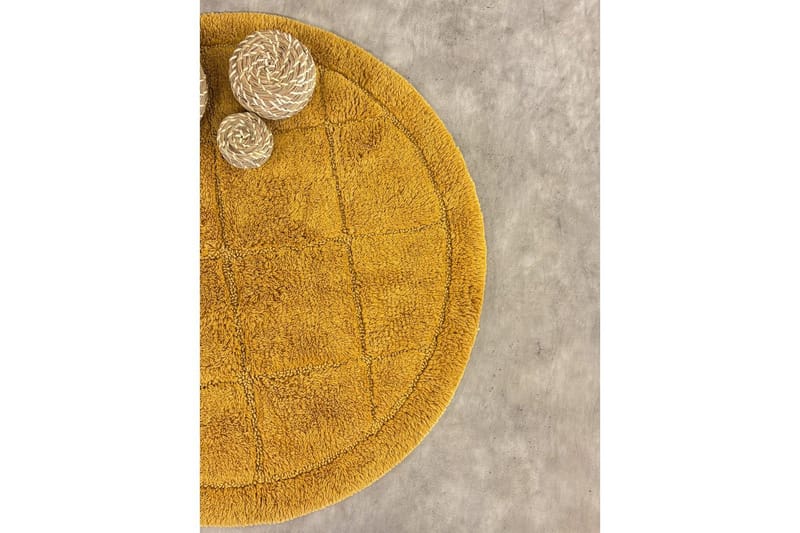 Badrumsmatta Square - 80x80 cm, Yellow - Hus & renovering - Kök & bad - Badrum - Badrumstillbehör - Badrumspall