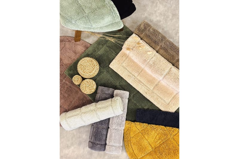 Badrumsmatta Square - 80x80 cm, Yellow - Hus & renovering - Kök & bad - Badrum - Badrumstillbehör