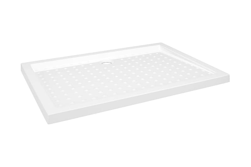 Duschkar med prickar vit 70x100x4 cm ABS - Vit - Hus & renovering - Kök & bad - Badrum - Duscharmatur & dusch tillbehör