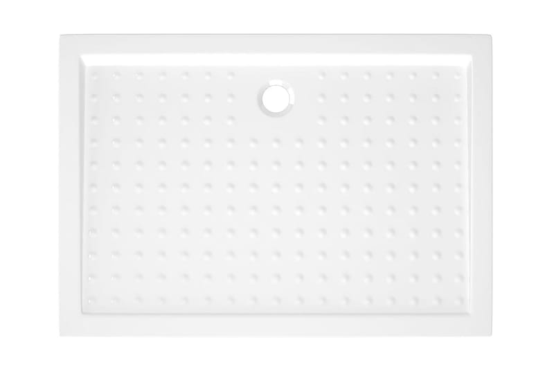 Duschkar med prickar vit 70x100x4 cm ABS - Vit - Hus & renovering - Kök & bad - Badrum - Duscharmatur & dusch tillbehör
