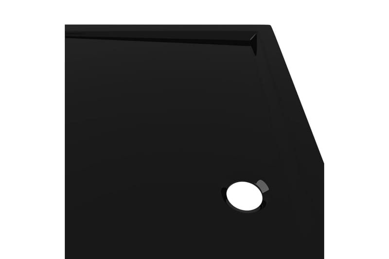 Duschkar rektangulärt ABS svart 80x120 cm - Svart - Hus & renovering - Kök & bad - Badrum - Duscharmatur & dusch tillbehör