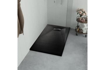 Duschkar SMC svart 120x70 cm