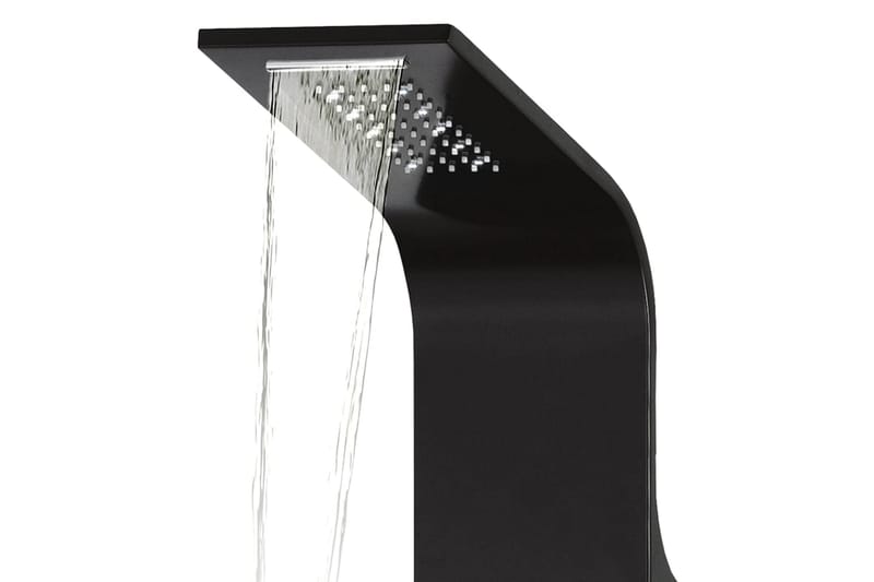 Duschpanel aluminium 20x44x130 cm svart - Hus & renovering - Kök & bad - Badrum - Duscharmatur & dusch tillbehör