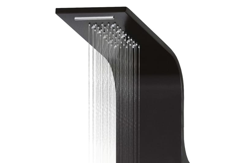 Duschpanel aluminium 20x44x130 cm svart - Hus & renovering - Kök & bad - Badrum - Duscharmatur & dusch tillbehör