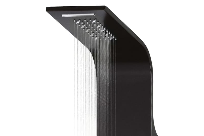 Duschpanel aluminium 20x44x130 cm svart - Övrigt badrumstillbehör - Duschpanel