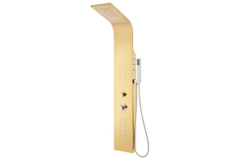Duschpanel rostfritt stål 201 guld böjd design - Övrigt badrumstillbehör - Duschpanel