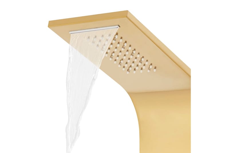 Duschpanel rostfritt stål 201 guld böjd design - Hus & renovering - Kök & bad - Badrum - Duscharmatur & dusch tillbehör