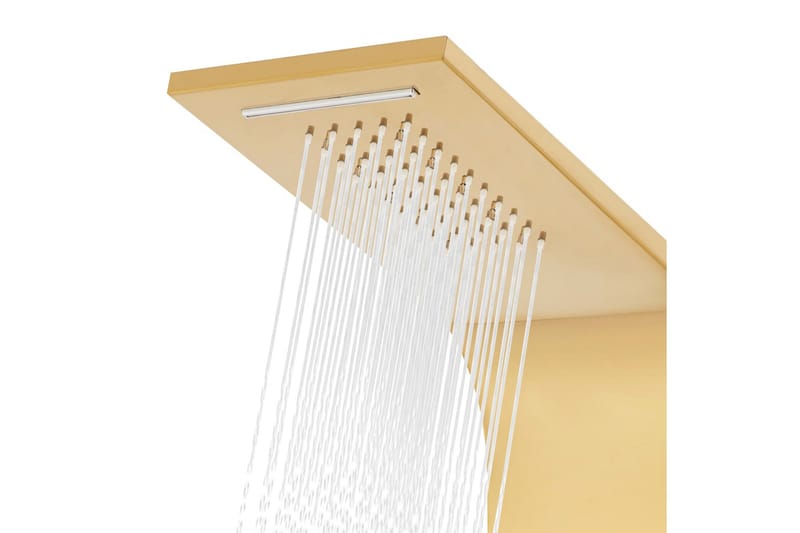 Duschpanel rostfritt stål 201 guld böjd design - Hus & renovering - Kök & bad - Badrum - Duscharmatur & dusch tillbehör