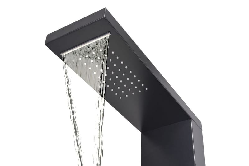 Duschpanelsystem aluminium matt svart - Duschpanel - Övrigt badrumstillbehör