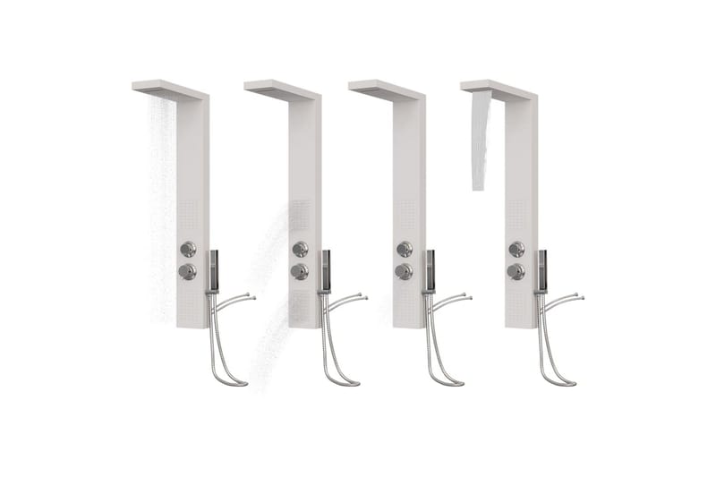 Duschpanelsystem aluminium vit - Hus & renovering - Kök & bad - Badrum - Duscharmatur & dusch tillbehör
