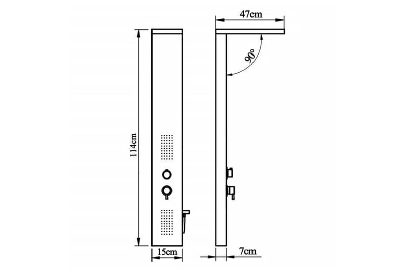 Duschpanelsystem aluminium vit - Hus & renovering - Kök & bad - Badrum - Duscharmatur & dusch tillbehör