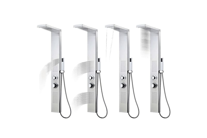 Duschpanelsystem rostfritt stål fyrkantig - Hus & renovering - Kök & bad - Badrum - Duscharmatur & dusch tillbehör
