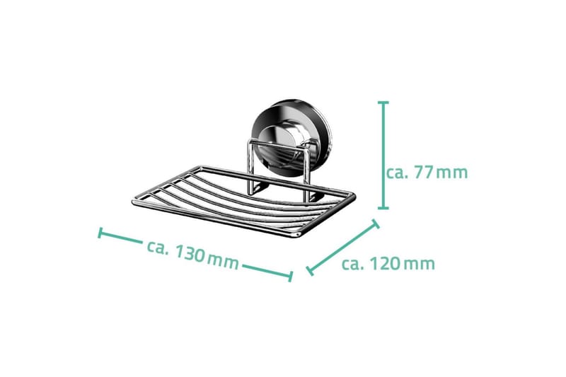 RIDDER Tvålfat för dusch 13x12x7,7 cm krom 12040100 - Hus & renovering - Kök & bad - Badrum - Duscharmatur & dusch tillbehör