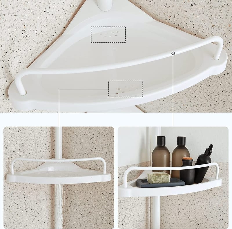 Abarema duschhylla - Vit - Vit - Hus & renovering - Kök & bad - Badrum - Badrumstillbehör