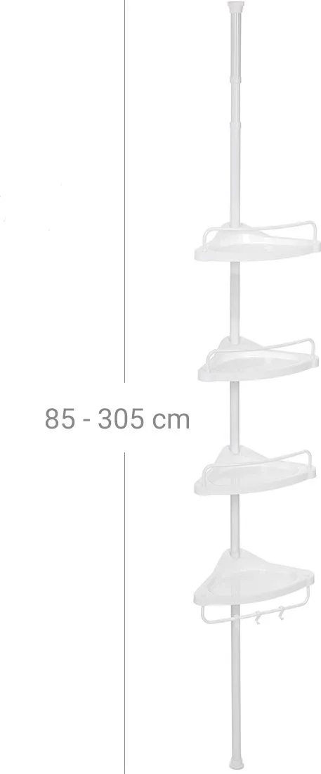 Abarema duschhylla - Vit - Vit - Hus & renovering - Kök & bad - Badrum - Badrumstillbehör