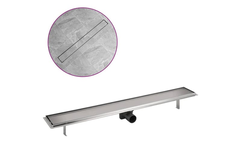 Avlång golvbrunn 930x140 mm rostfritt stål - Hus & renovering - Bygg - Vatten & avlopp - Inomhusavlopp