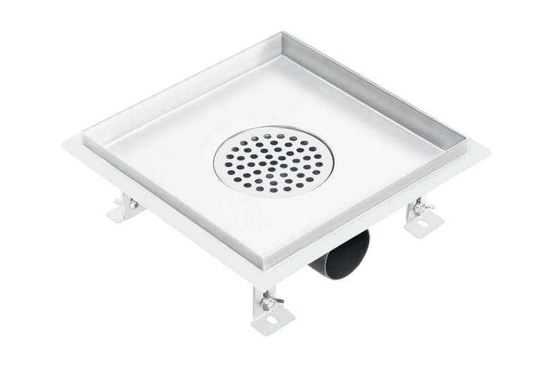 Golvbrunn 20x20 cm rostfritt stål - Hus & renovering - Bygg - Vatten & avlopp - Inomhusavlopp