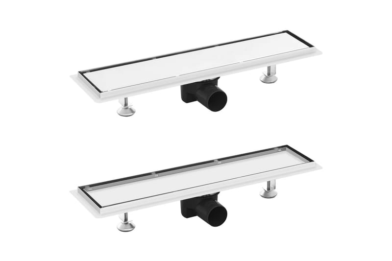 Golvbrunn med 2-i-1 kakelinlägg 53x14 cm rostfritt stål - Hus & renovering - Bygg - Vatten & avlopp - Inomhusavlopp