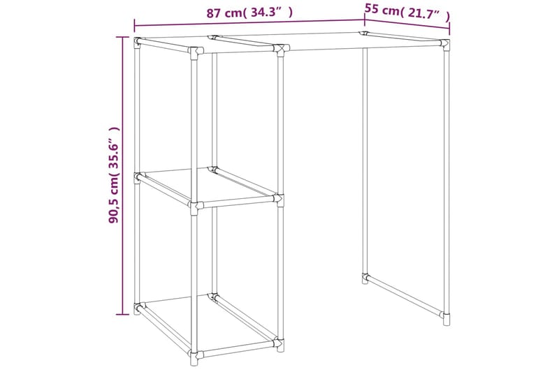 beBasic Hylla för tvättmaskin gräddvit 87x55x90,5 cm järn - Kräm - Hus & renovering - Kök & bad - Badrum - Badrumstillbehör
