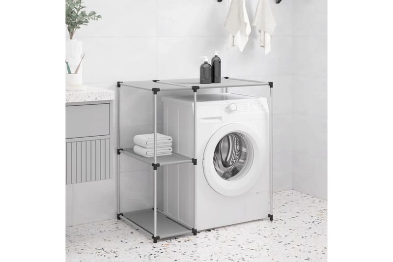 beBasic Hylla för tvättmaskin grå 87x55x90,5 cm järn - Grey - Badrumstillbehör - Handdukshållare