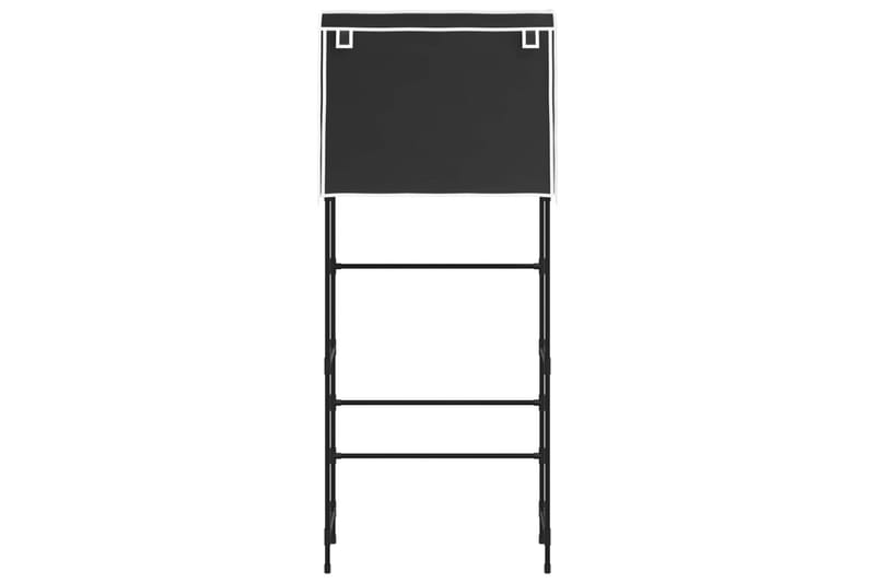 beBasic Hylla för tvättmaskin med 2 hyllplan svart 71x29,5x170,5cm järn - Black - Hus & renovering - Kök & bad - Badrum - Badrumstillbehör
