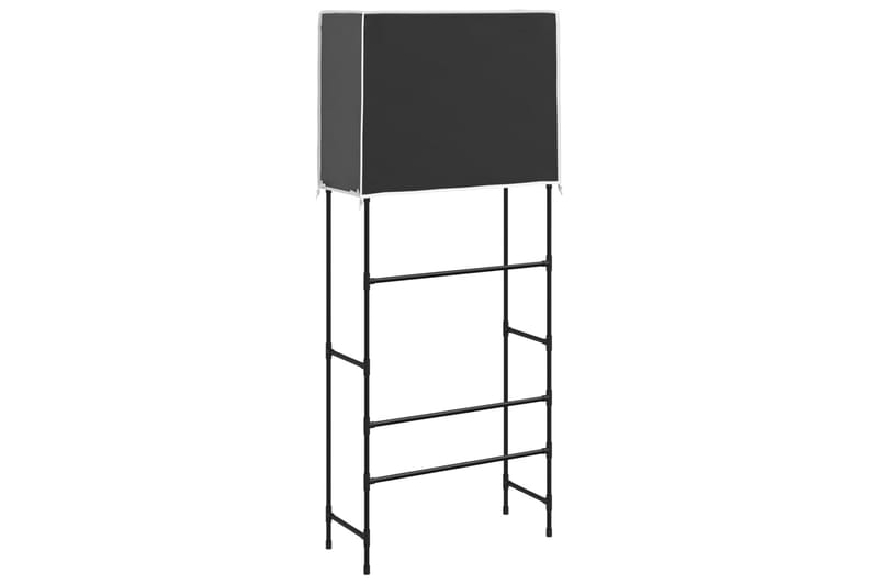beBasic Hylla för tvättmaskin med 2 hyllplan svart 71x29,5x170,5cm järn - Black - Hus & renovering - Kök & bad - Badrum - Badrumstillbehör