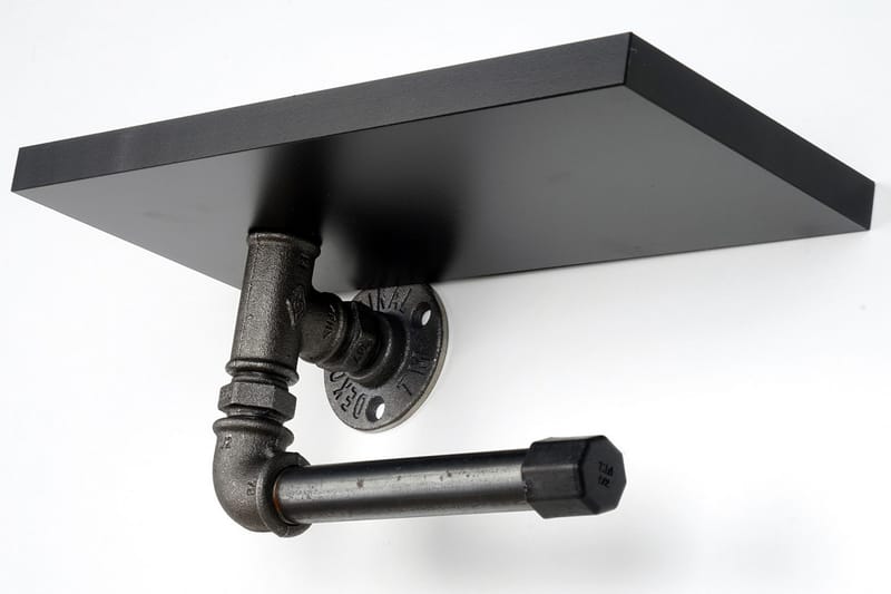 Chandina Toalettpappershållare 30x12 cm - Svart - Hus & renovering - Kök & bad - Badrum - Badrumstillbehör