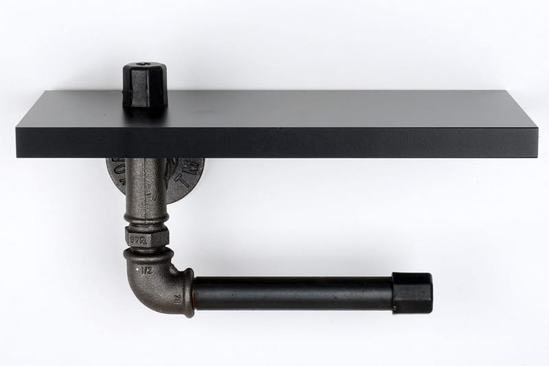 Chandina Toalettpappershållare 30x12 cm - Svart - Hus & renovering - Kök & bad - Badrum - Badrumstillbehör