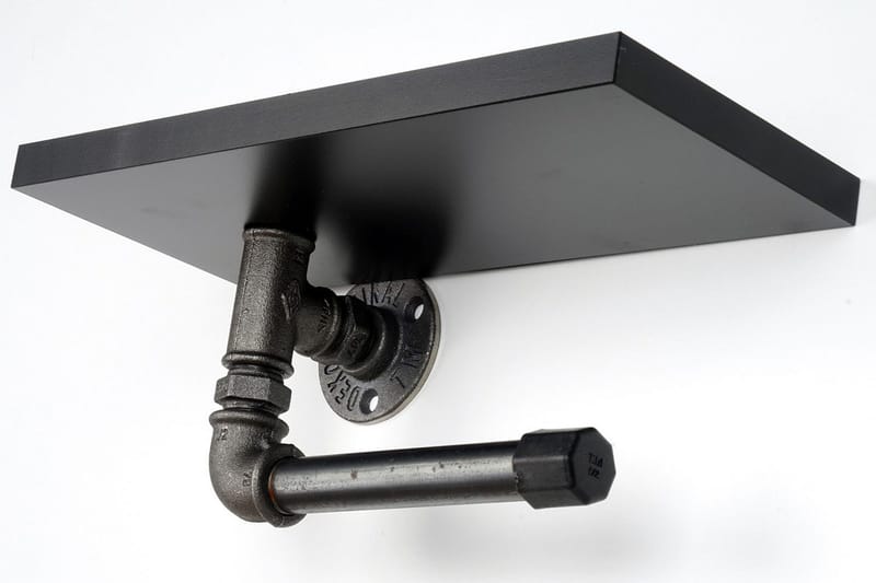 Chandina Toalettpappershållare 30x12 cm - Svart - Hus & renovering - Kök & bad - Badrum - Badrumstillbehör