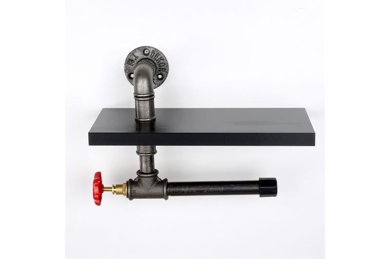 Chandina Toalettpappershållare 30x14 cm - Svart - Hus & renovering - Kök & bad - Badrum - Badrumstillbehör