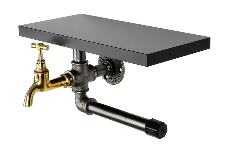 Chandina Toalettpappershållare 30x17 cm - Svart - Hus & renovering - Kök & bad - Badrum - Badrumstillbehör