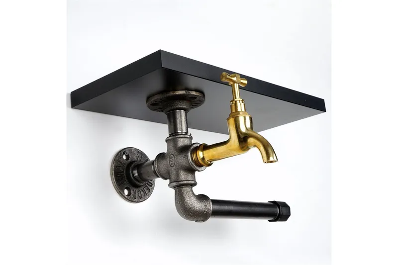 Chandina Toalettpappershållare 30x17 cm - Svart - Hus & renovering - Kök & bad - Badrum - Badrumstillbehör