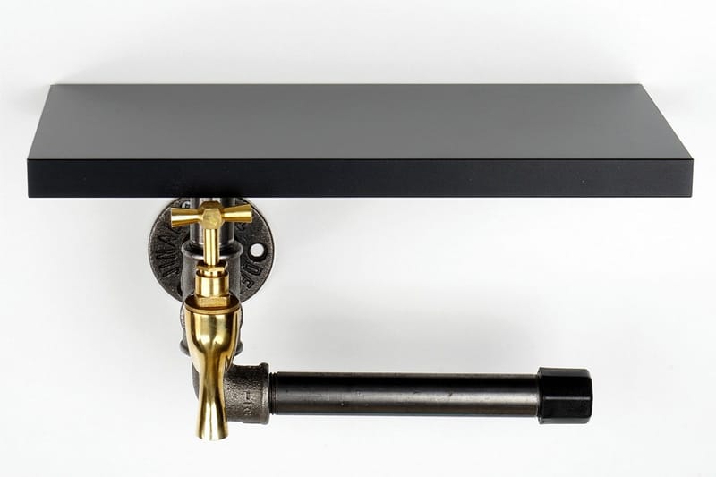 Chandina Toalettpappershållare 30x17 cm - Svart - Hus & renovering - Kök & bad - Badrum - Badrumstillbehör