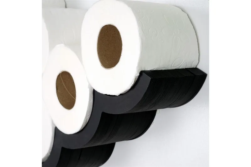 Erkent Toalettpappershållare 62x9 cm - Svart - Hus & renovering - Kök & bad - Badrum - Badrumstillbehör