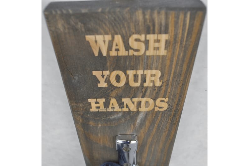 Evila Handdukshängare Wash Your Hands' - Trä - Hus & renovering - Kök & bad - Badrum - Badrumstillbehör