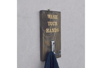 Evila Handdukshängare Wash Your Hands' - Trä - Hus & renovering - Kök & bad - Badrum - Badrumstillbehör