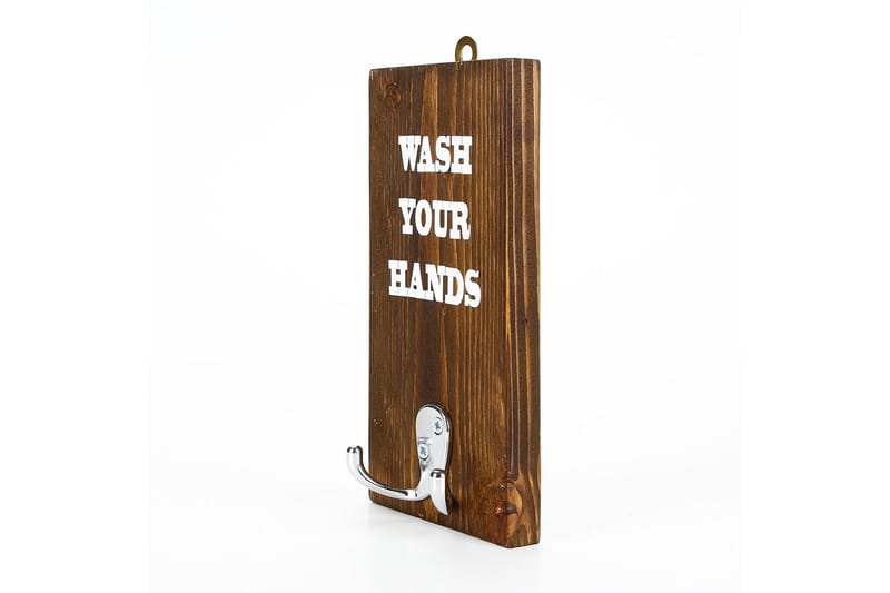 Evila Handdukshängare Wash Your Hands' - Trä - Hus & renovering - Kök & bad - Badrum - Badrumstillbehör
