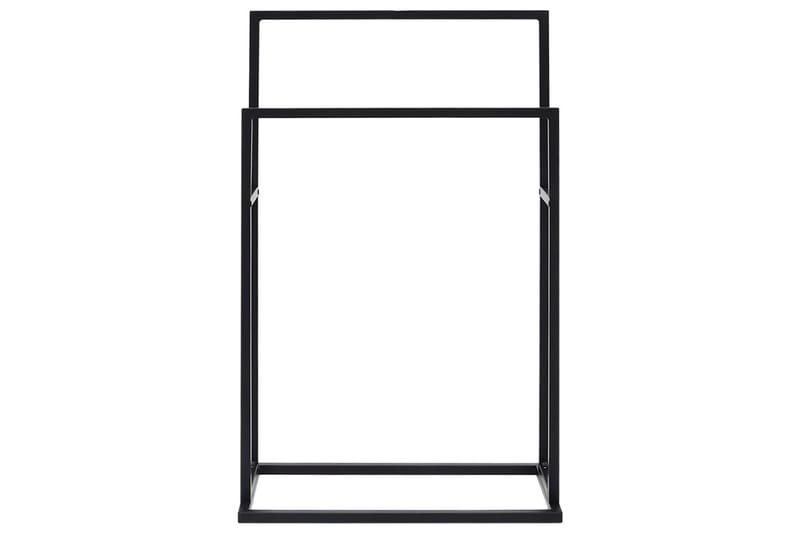Fristående handdukshängare svart 48x24x78,5 cm stål - Svart - Hus & renovering - Kök & bad - Badrum - Badrumstillbehör