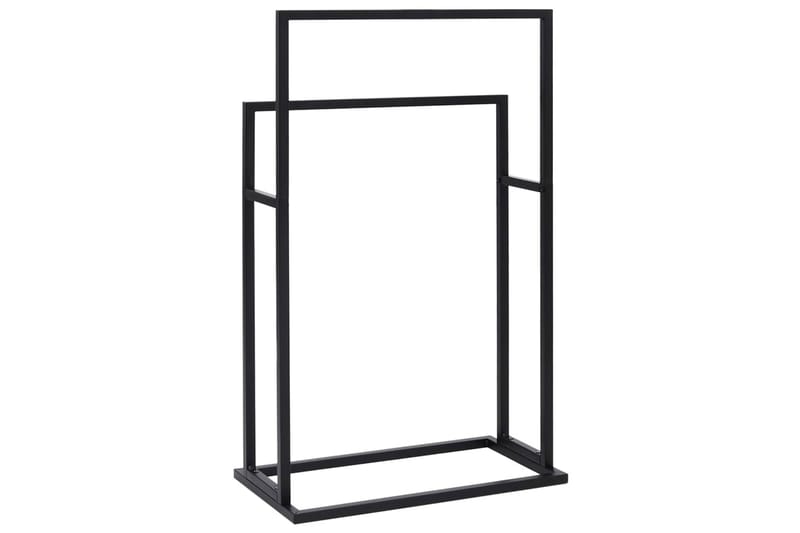 Fristående handdukshängare svart 48x24x78,5 cm stål - Svart - Hus & renovering - Kök & bad - Badrum - Badrumstillbehör