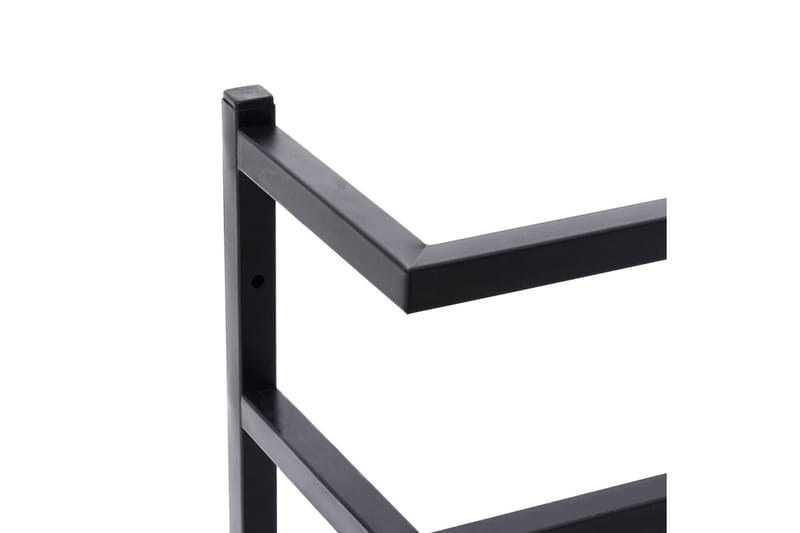 Handdukshängare svart 24x12x48 cm stål - Svart - Hus & renovering - Kök & bad - Badrum - Badrumstillbehör