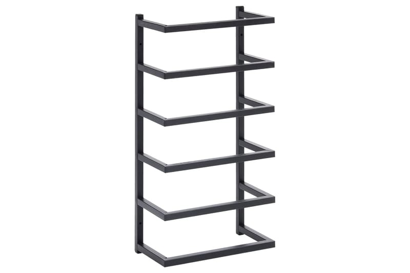 Handdukshängare svart 24x12x48 cm stål - Svart - Hus & renovering - Kök & bad - Badrum - Badrumstillbehör