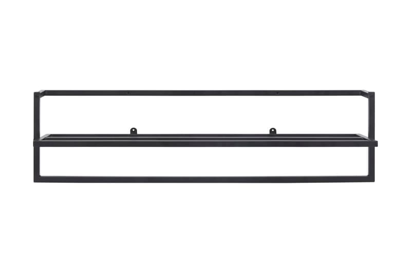 Handdukshängare svart 95x25x22 cm stål - Svart - Badrumstillbehör - Handduksstege - Handdukshängare