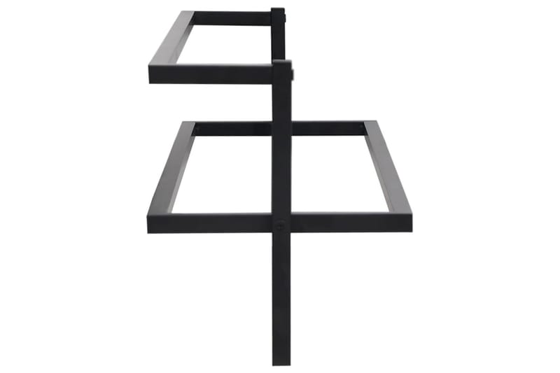 Handdukshängare svart 95x25x22 cm stål - Svart - Hus & renovering - Kök & bad - Badrum - Badrumstillbehör