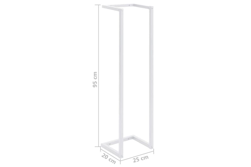 Handdukshängare vit 25x20x95 cm stål - Vit - Hus & renovering - Kök & bad - Badrum - Badrumstillbehör