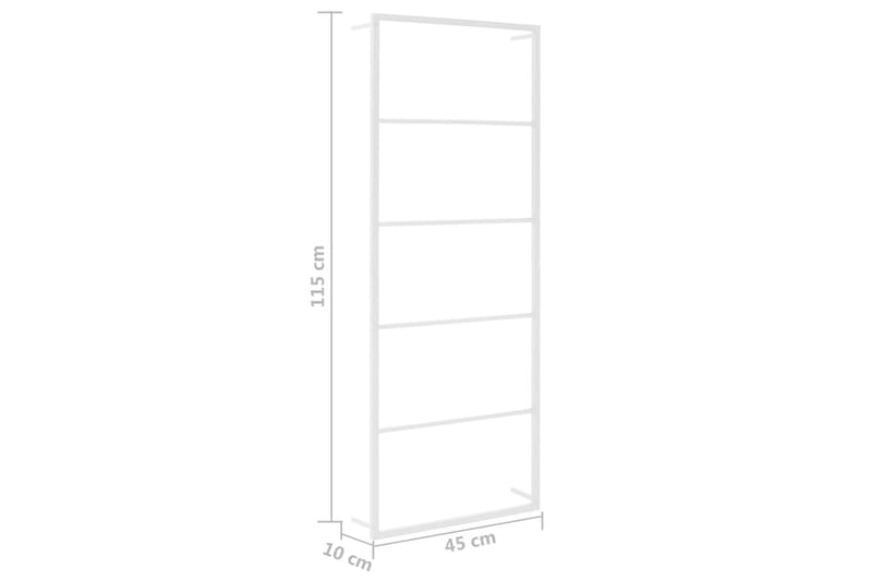 Handdukshängare vit 45x10x115 cm stål - Vit - Hus & renovering - Kök & bad - Badrum - Badrumstillbehör