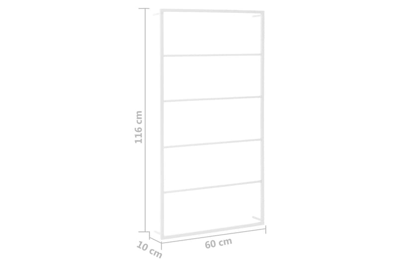 Handdukshängare vit 60x10x116 cm stål - Vit - Hus & renovering - Kök & bad - Badrum - Badrumstillbehör