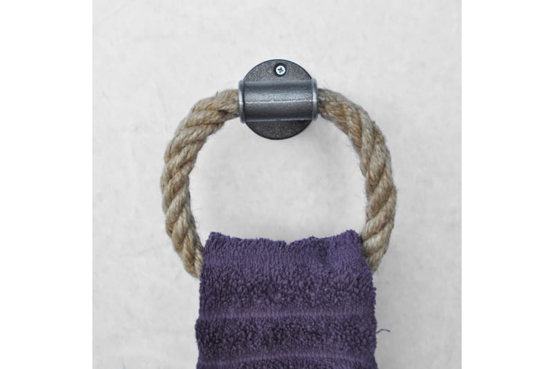 Evila Handdukshängare Rep - Svart - Hus & renovering - Kök & bad - Badrum - Badrumstillbehör - Handdukshållare